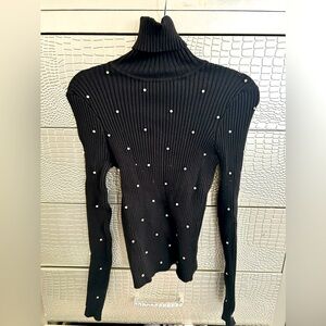 Zara Rhinestone Turtle Neck Sweater (small)